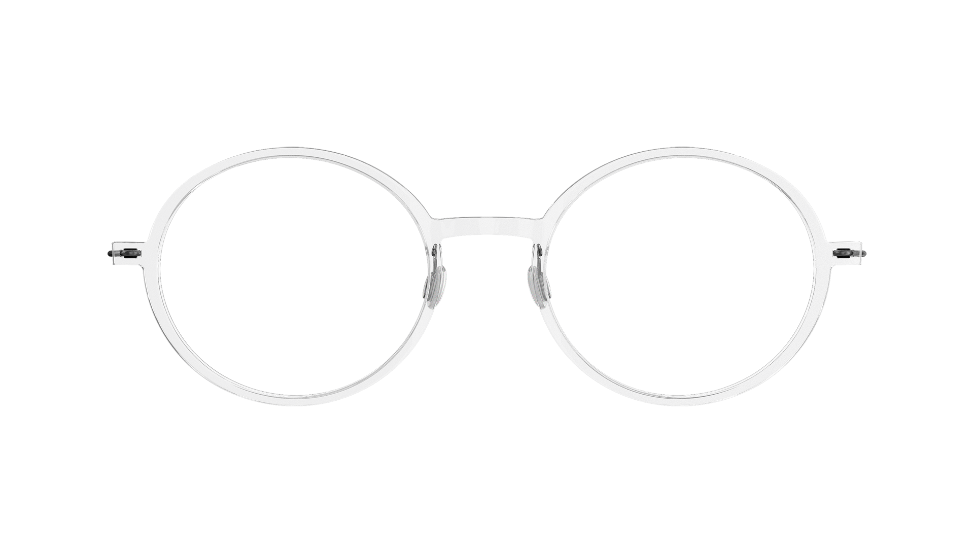 LINDBERG n.o.w. titanium, runde Brille mit transparenter Fassung, Modell 6523