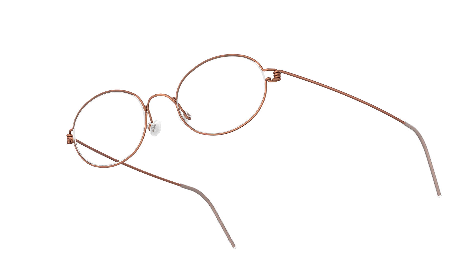 LINDBERG air titanium rim kid/teen, ovale Kinderbrille in Braun U12