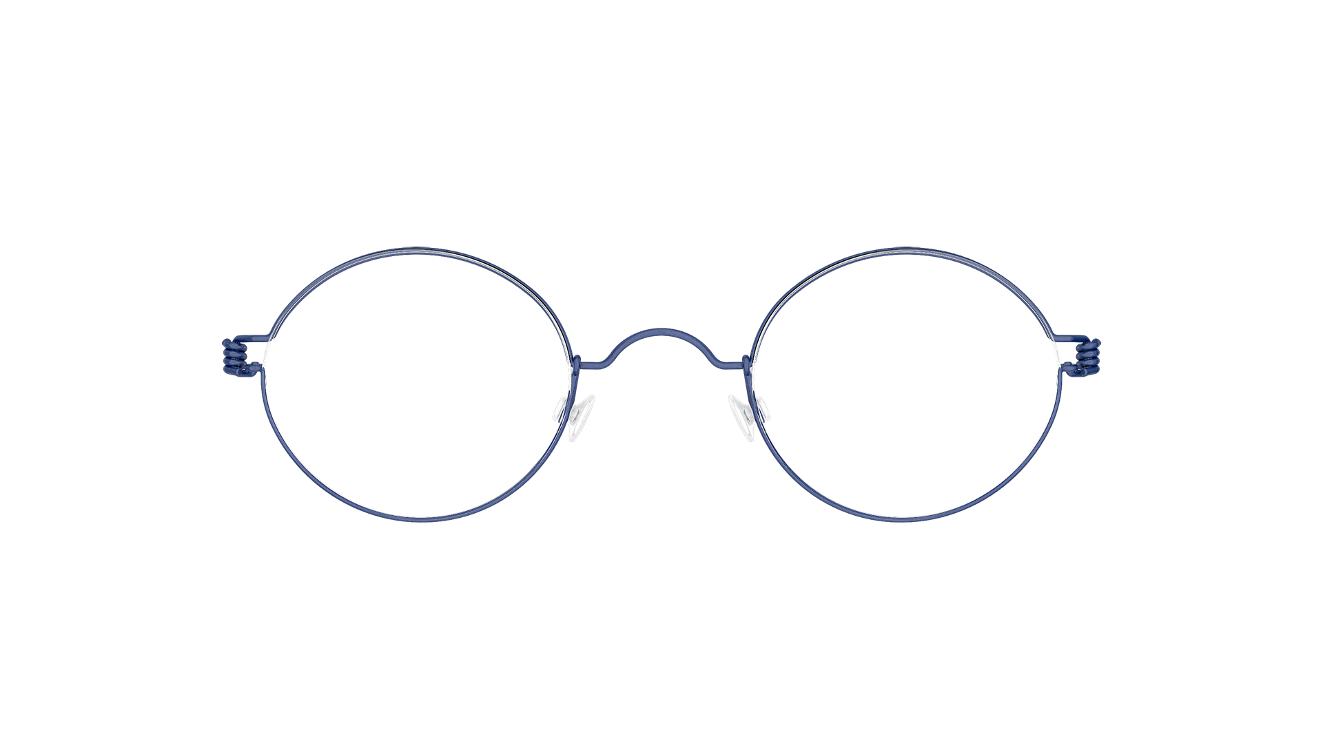 LINDBERG-Modell Corona, runde Brille mit Titanfassung in Marineblau U13