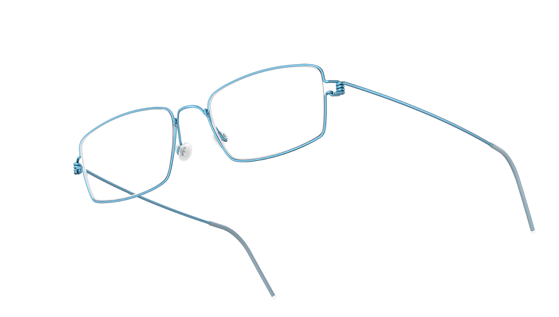 LINDBERG air titanium rim Model Flemming square shape kids teen glasses in light blue colour 20