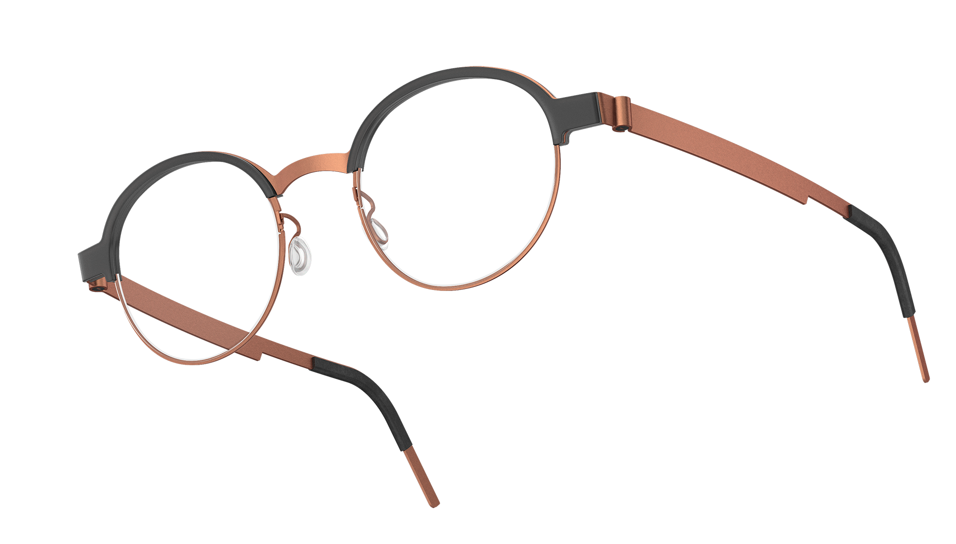 LINDBERG semi rimless glasses in strip titanium Model 9840
