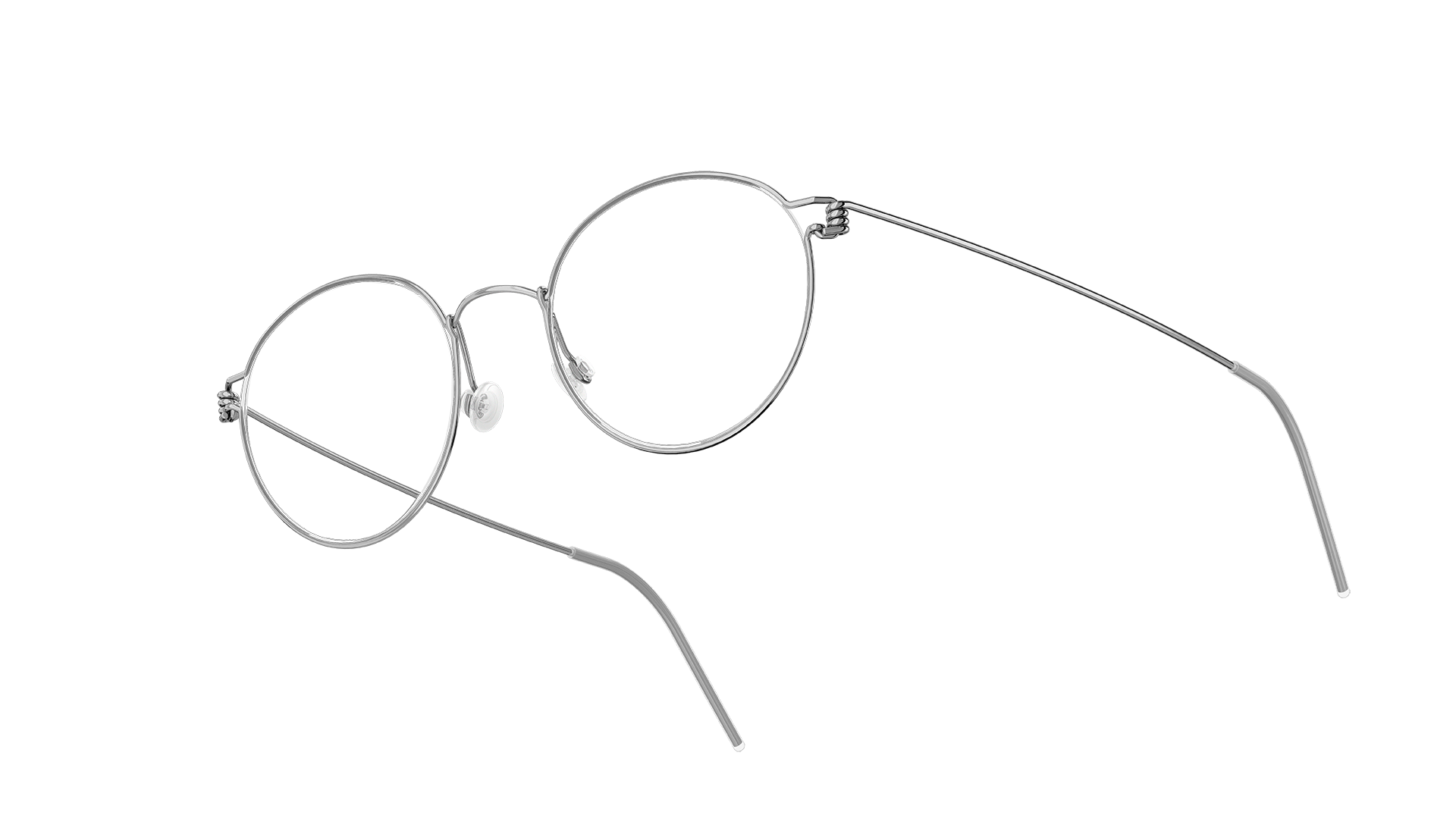 LINDBERG air titanium rim kid/teen, Modell Lucas, runde Kinderbrille in Silber P10