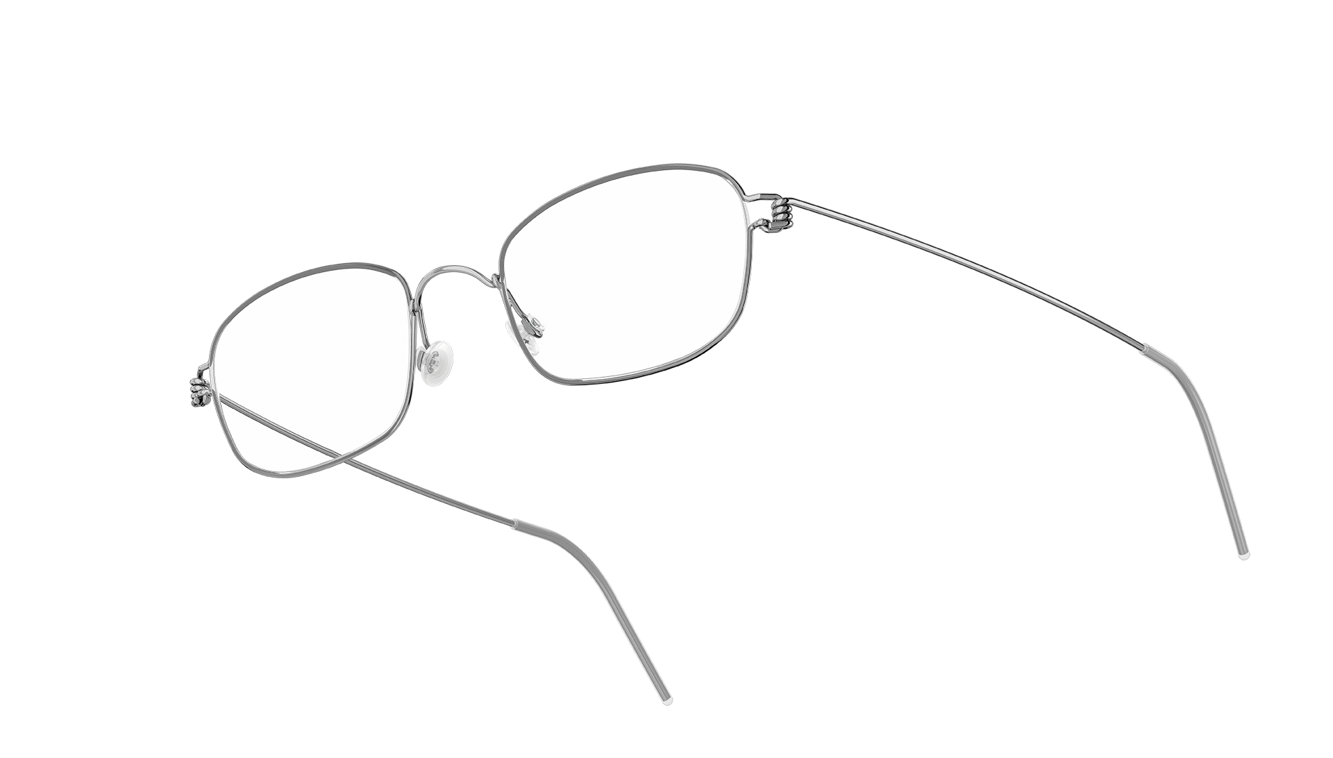 LINDBERG air titanium rim kid/teen, Modell Juno, eckige Kinderbrille in Silber P10