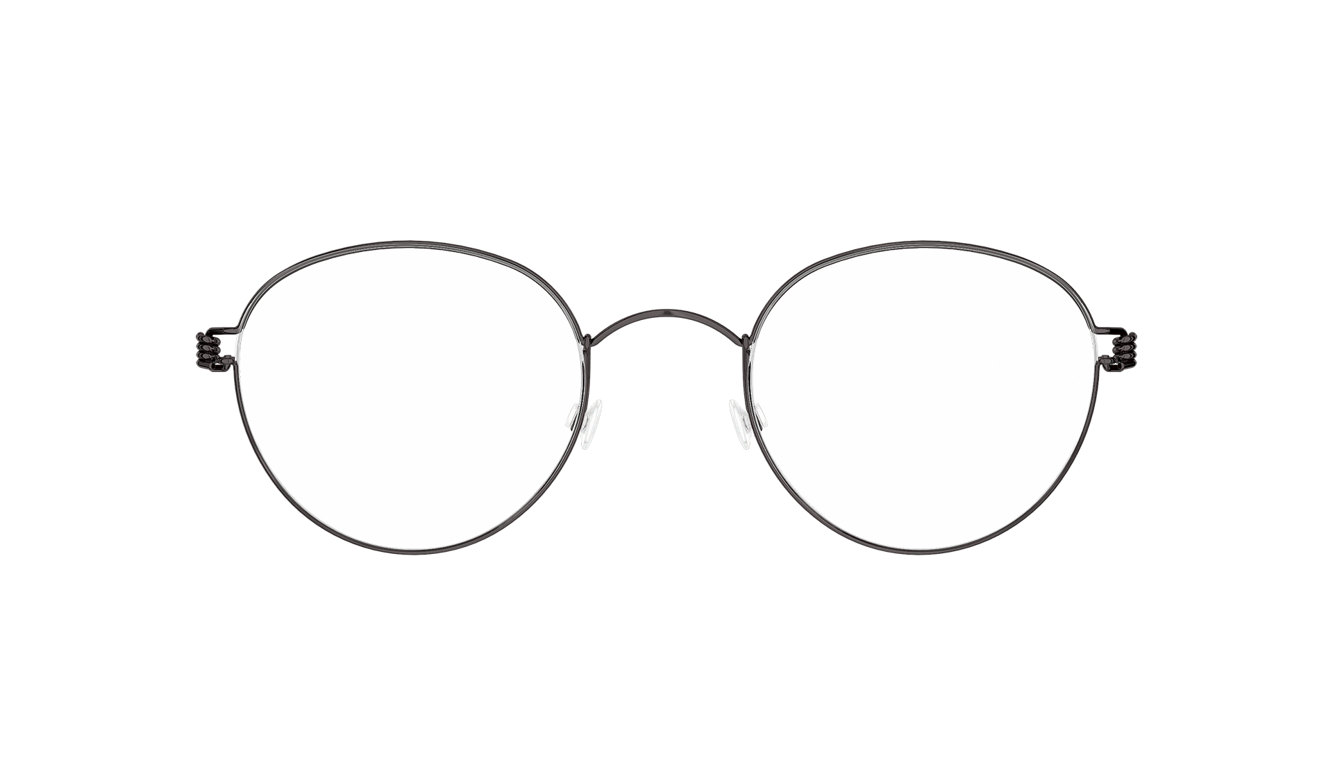 LINDBERG air titanium rim black panto shape glasses in model bo colour PU9