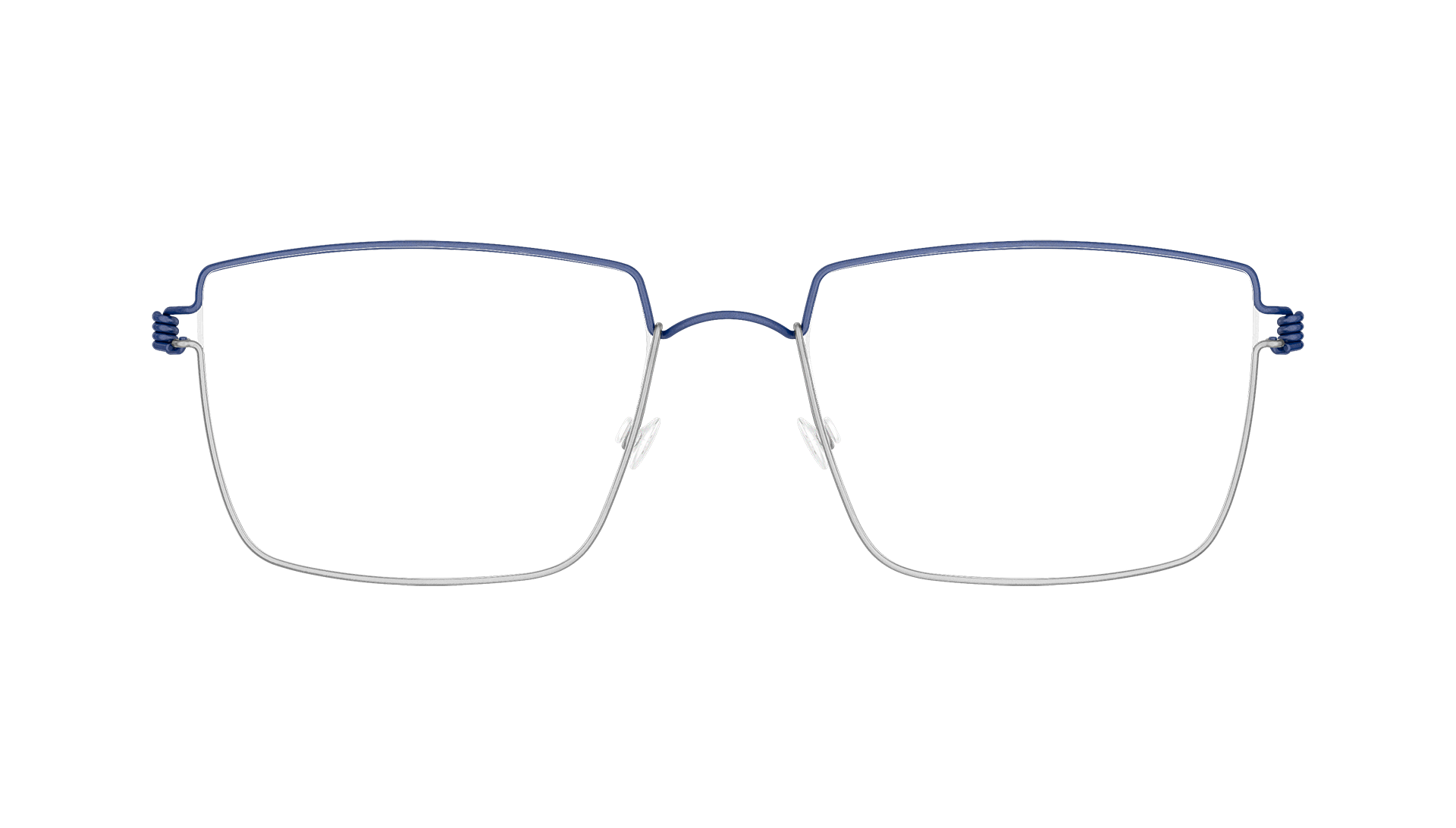 LINDBERG air titanium rim square shape glasses in model Arnold in blue colour U13