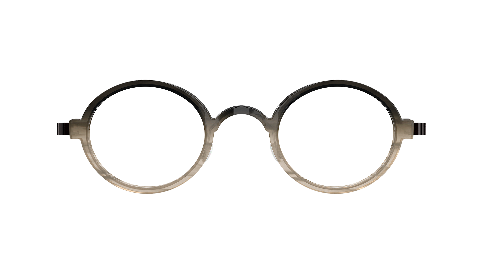 LINDBERG acetanium, runde Brille aus Acetat und Titan, Modell 1011 mit grauem Farbverlauf