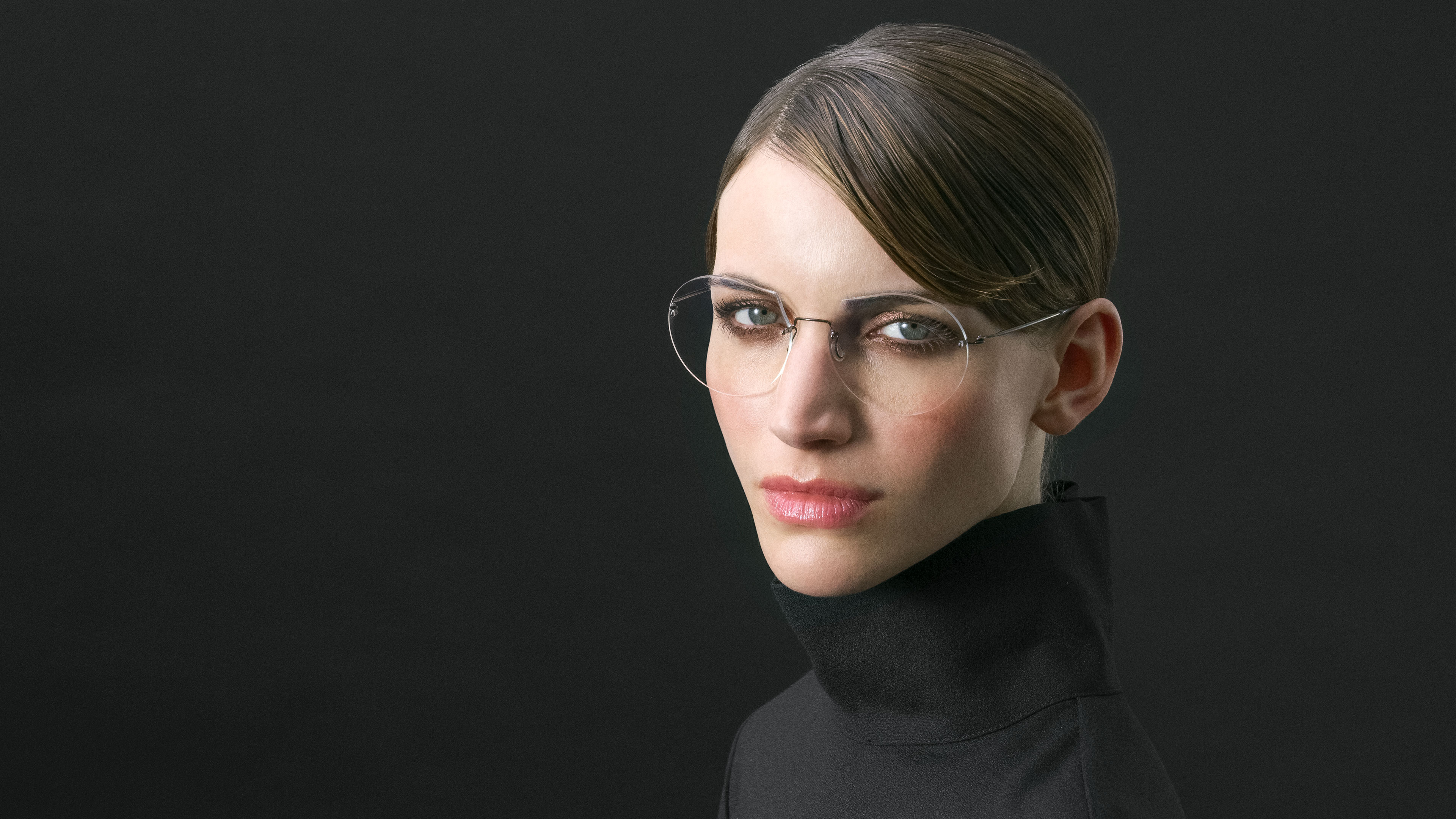 LINDBERG Spirit model 2386 women’s glasses in PU9 colour with rimless round lenses