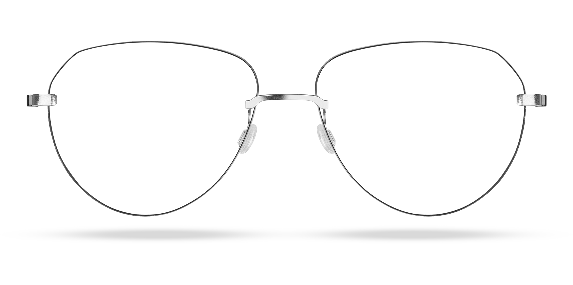 LINDBERG strip3p model 2434 rimless titanium glasses in silver P10 colour