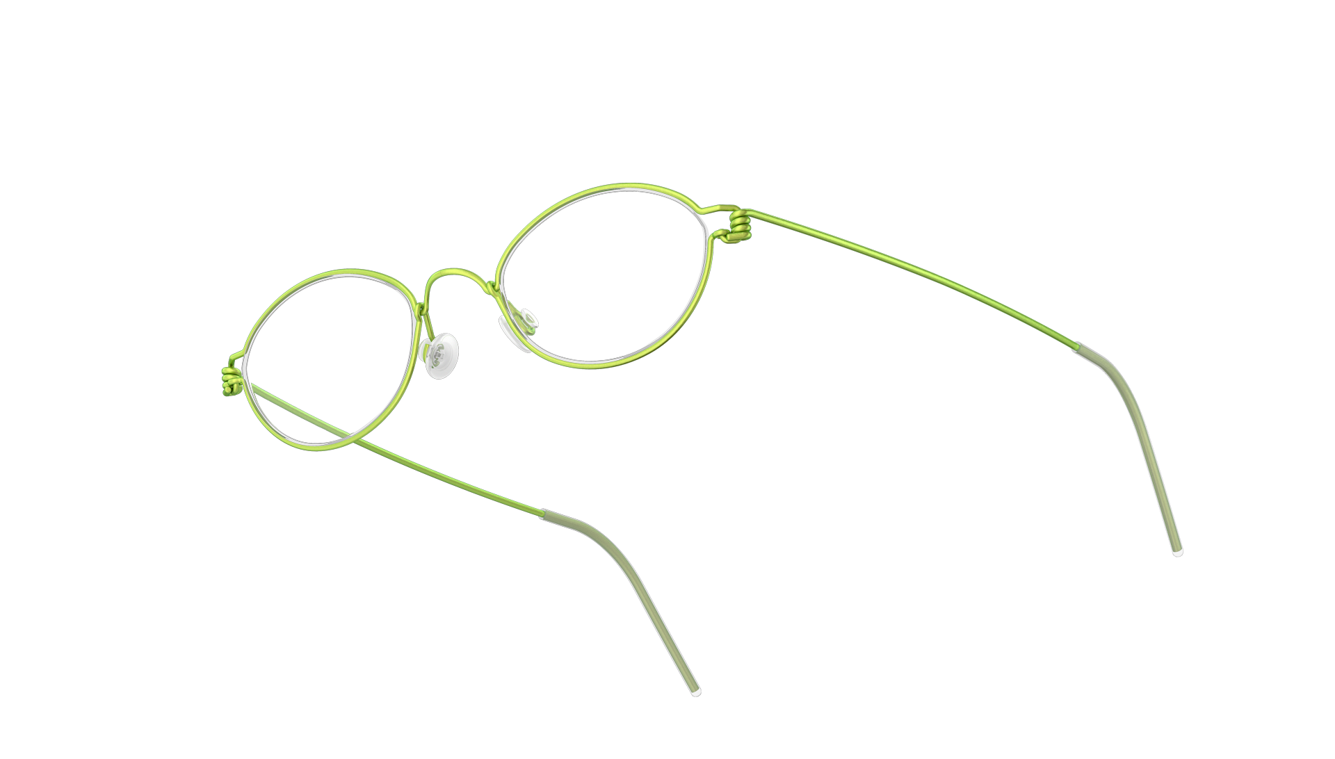 LINDBERG air titanium rim Model Fox oval shape teen kids glasses in green colour 95