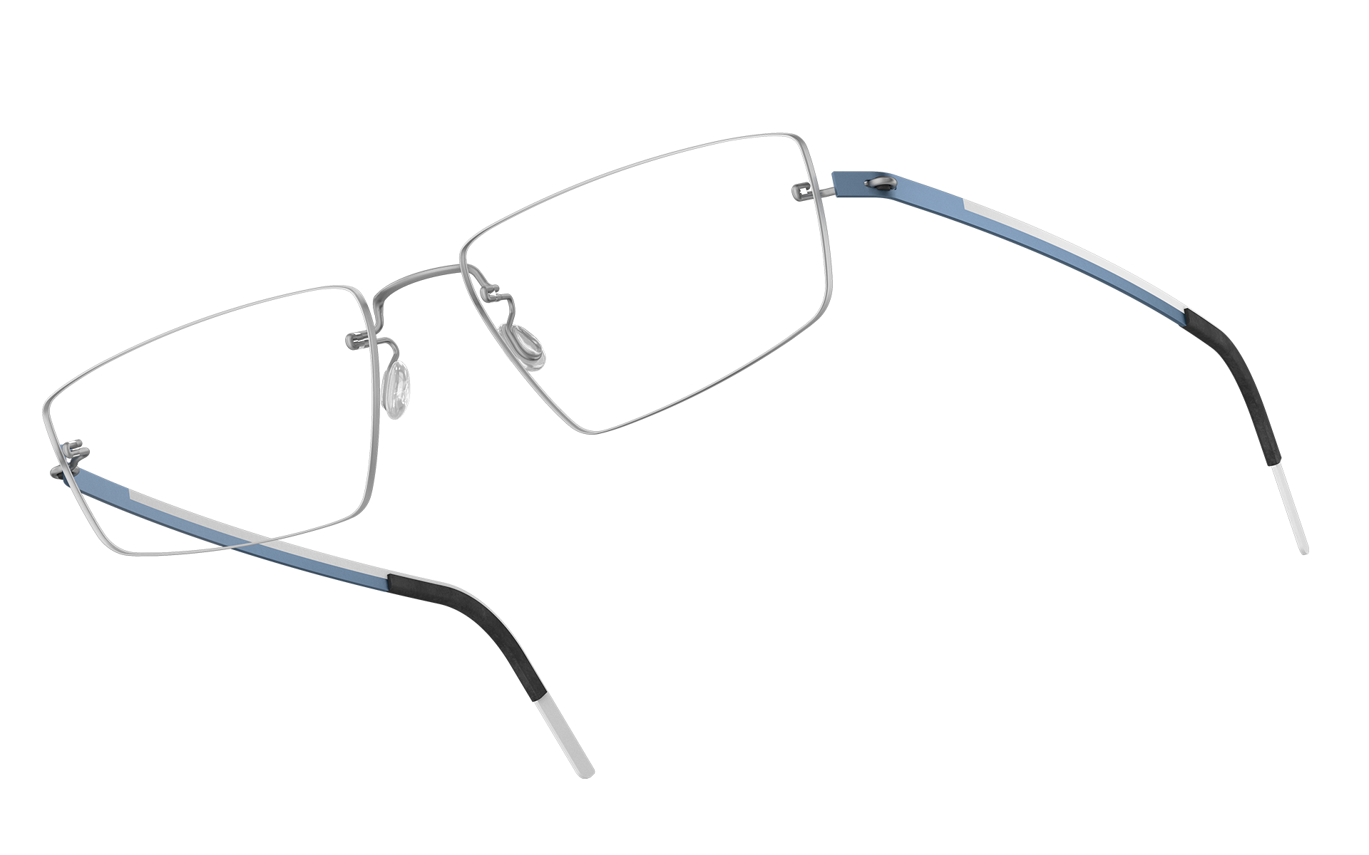 Randlose LINDBERG-Titanbrille, Modell 2419 in Blau 10